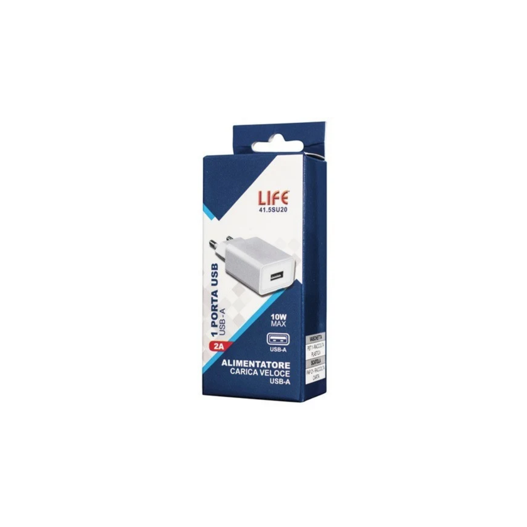Alimentatore Switching USB-A 5V 2A 10W Ingresso 100-240V AC – LIF41.5SU20