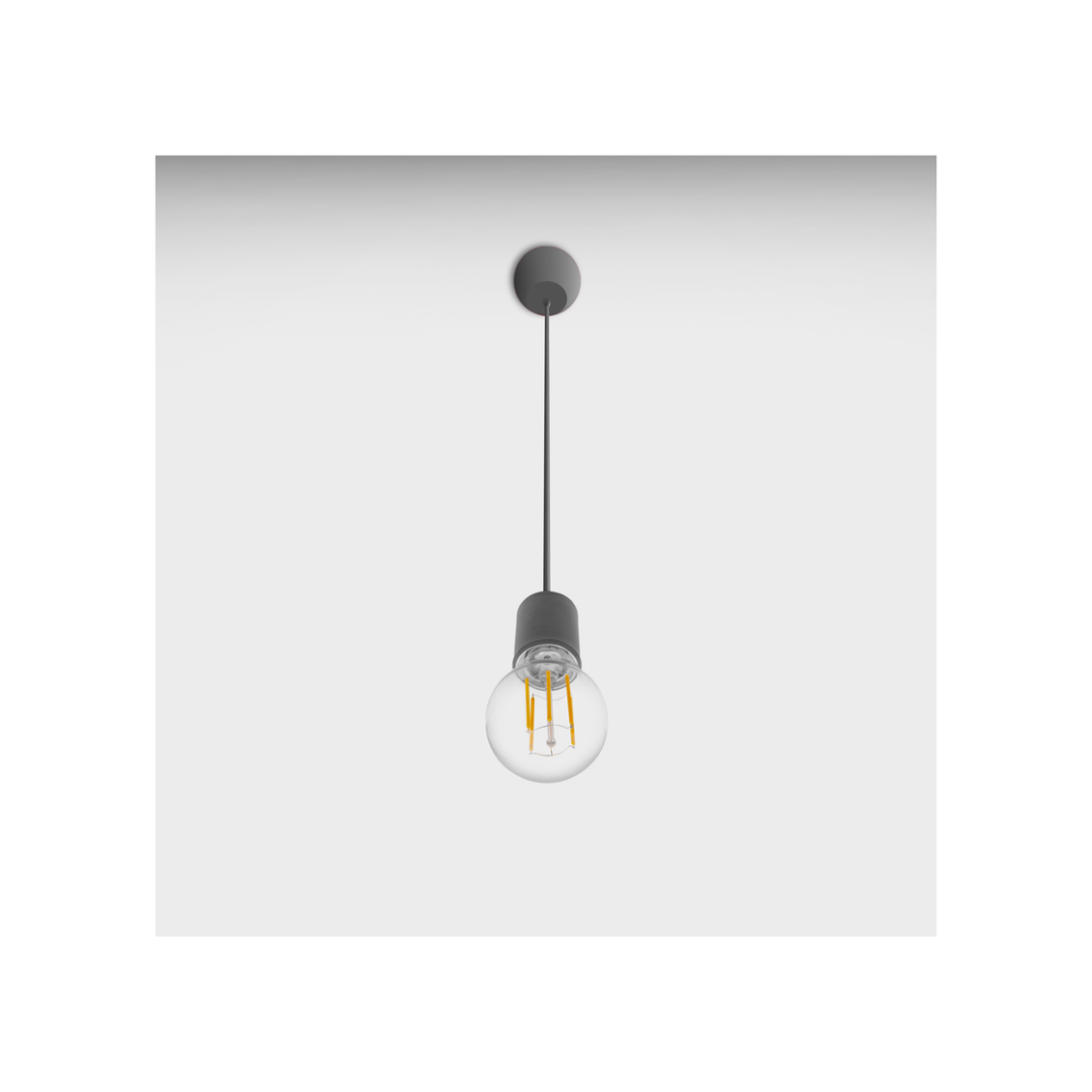 Portalampada a Sospensione E27 Grigio Century Italia FTGR-150