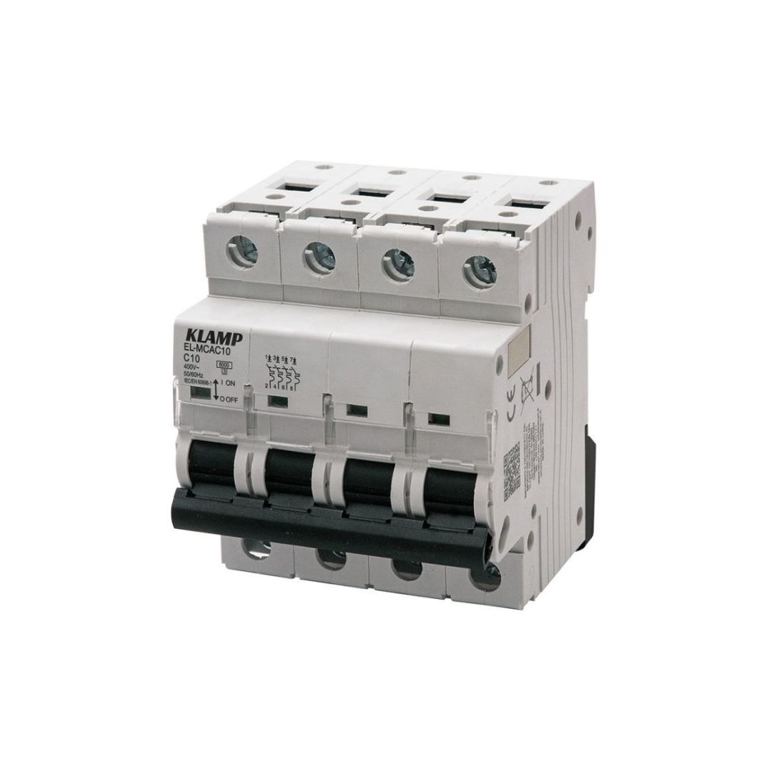 Elcart 25/26240-00 – Interruttore Magnetotermico 4P C10 10A 6kA 400V – 4 Moduli