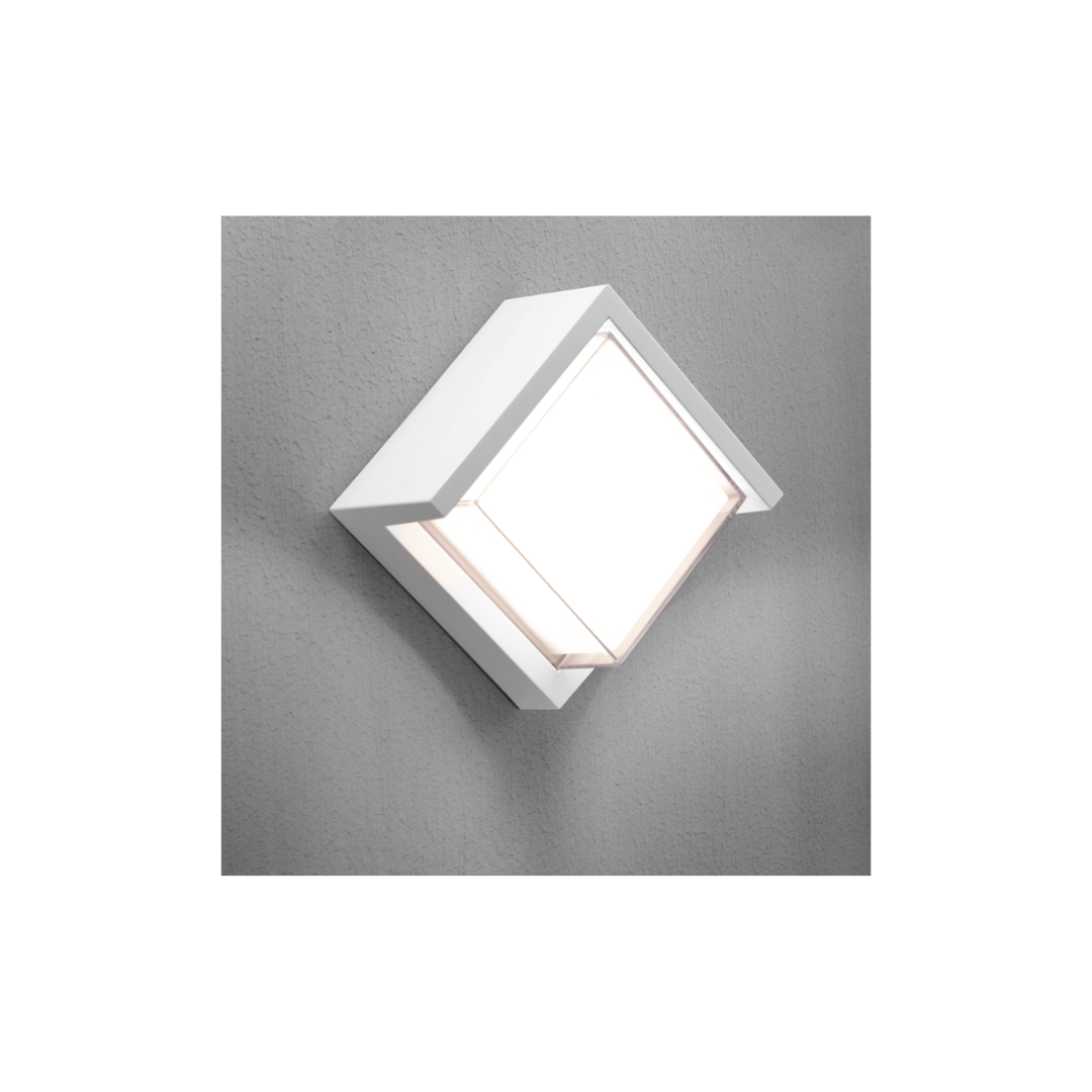 PLAFONIERA LED PURA CUBE BIANCA - 10W - 4000K - 850Lm - IP65 - Color Box