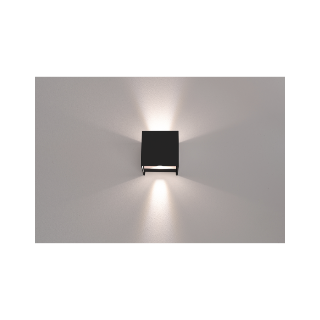 APPLIQUE LED UPDOWN QUADRATO NERO 10W - 3000K-4000K-6500K - 800 Lm - IP65