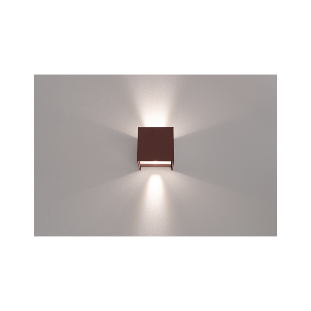 APPLIQUE LED UPDOWN QUADRATO CORTEN 10W - 2700K-4000K-6500K - 800 Lm - IP65