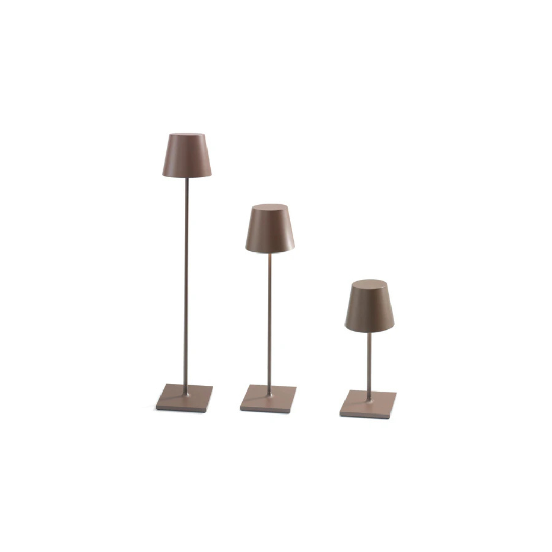 Poldina XXL E27 lampada da terra Corten LD0360R3