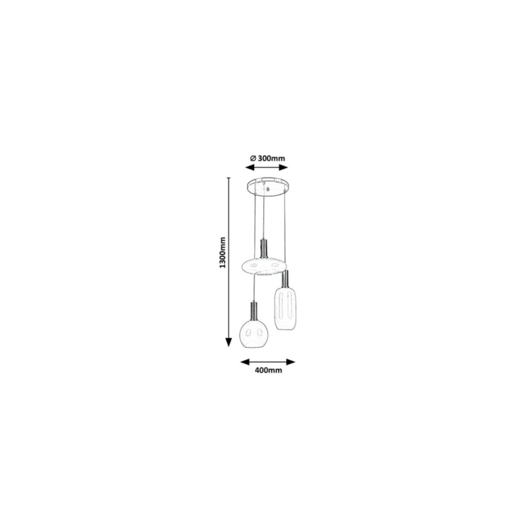 Lampada a Sospensione Rabalux Sinopia 3×E27 Oro/Opaco – Cod. 5225
