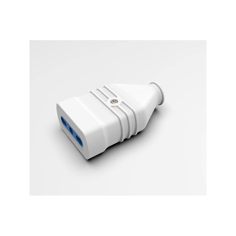 Presa volante ECOVA antischiacciamento 10/16a bianca in pvc 33363