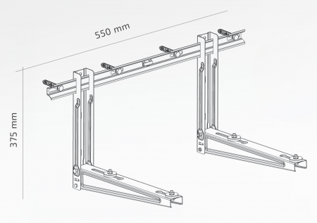 Staffa di Supporto per Condizionatori d’Aria – Portata 200 kg SUPSAW003