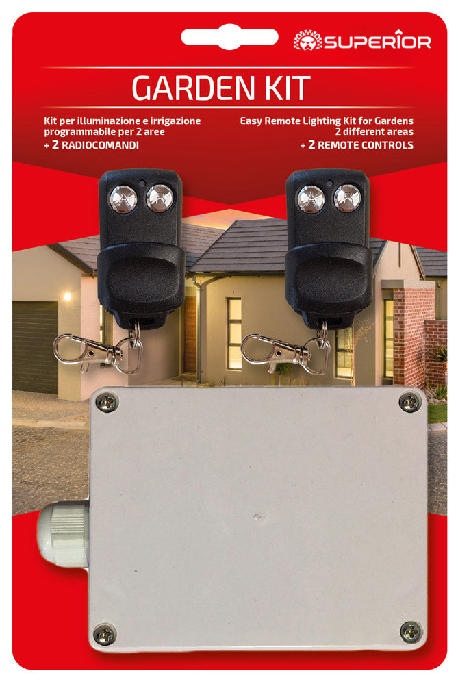 Kit Ricevitore Radio da Esterno con 2 Radiocomandi Autoapprendente 433.92 MHz – Modello SUPRK004