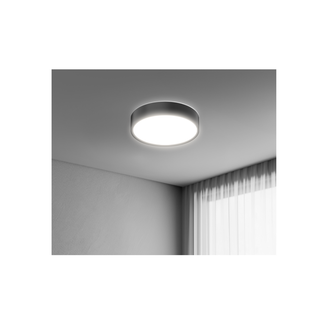 PLAF. BLANCA LUXE 300mm 17W - 3000K-4000K-6500K - 2200 Lm - IP20 NERO