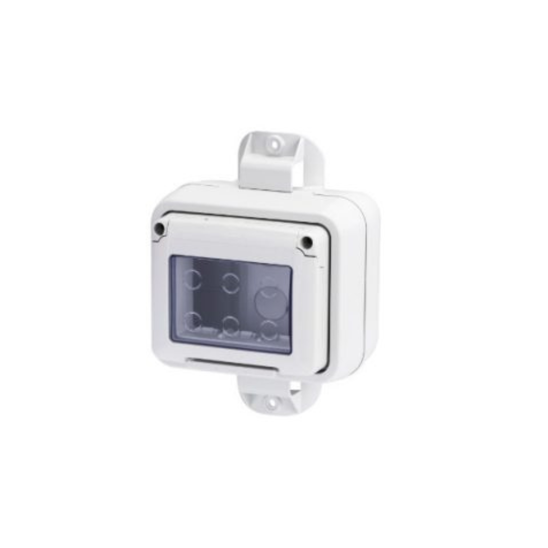 CONTENITORE PER APPARECCHI SYSTEM - STAGNO - 3 POSTI - FISSAGGIO ABBRACCIO PALO - GRIGIO RAL 7035 - IP55