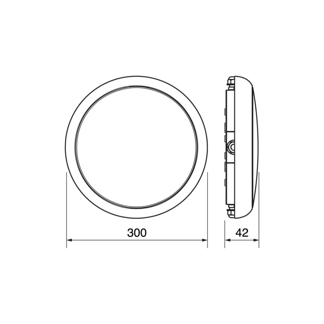 APPLIQUE LED CIRCOLARE D120 TRIPLO CCT IP65 BIANCA