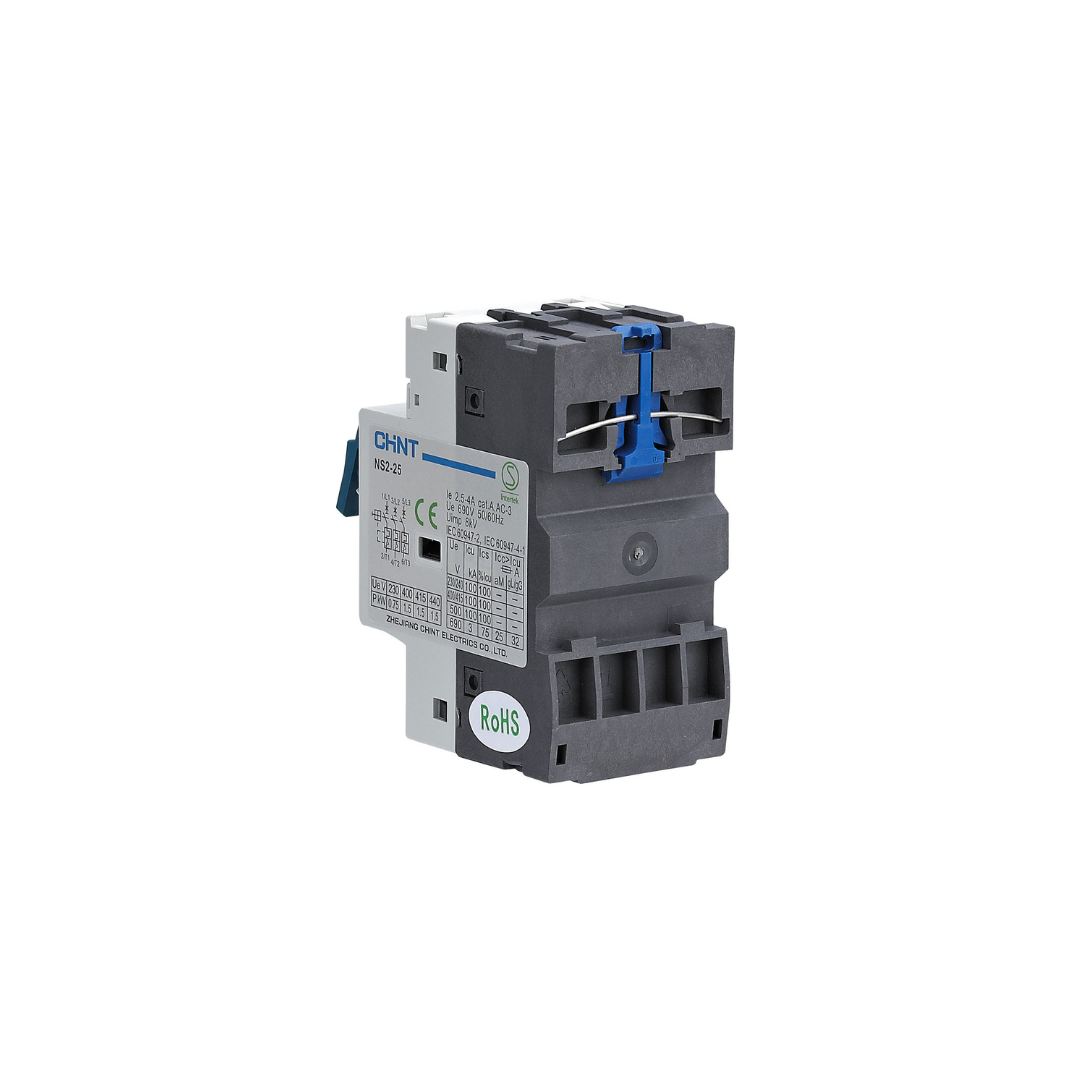 Salvamotore CHINT serie NS2-25 con comando a bilanciere 3P 9÷14A 100kA 495082