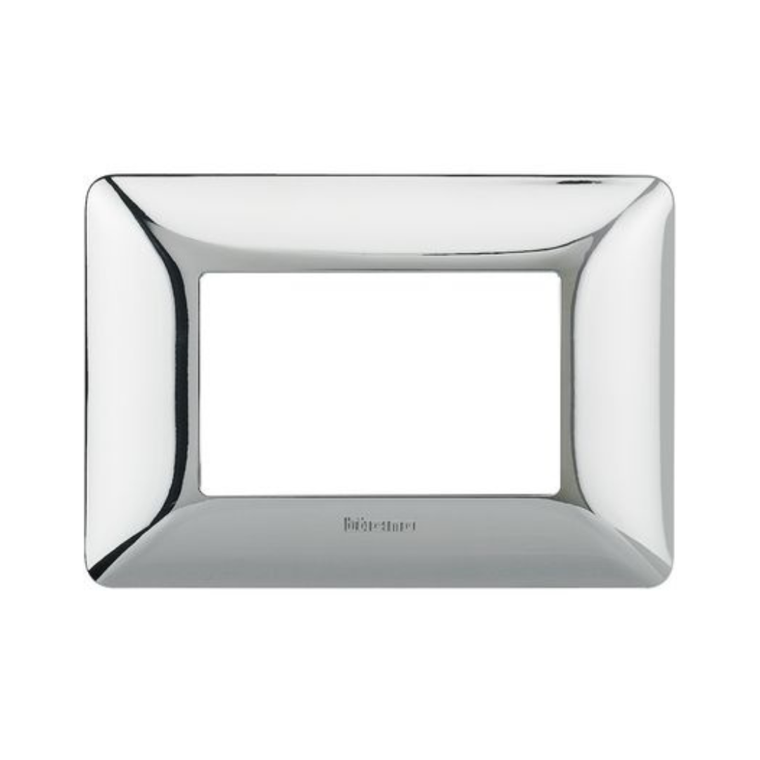 Placca Bticino Matix 3 moduli colore cromo lucido AM4803GCR