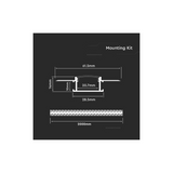 Profilo Lineare a Incasso per Cartongesso Silver 3359 vtac