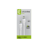Cavetto Usb-c / Usb-c 1.2mt bianco Cellularline