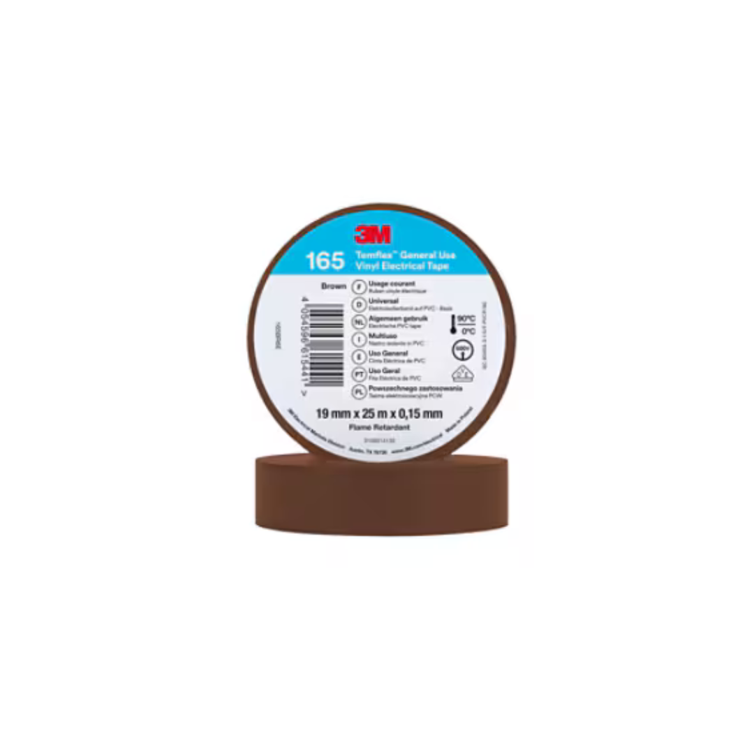 Nastro isolante in vinile, Marrone, 19 mm x 25 m 3M 7100184812