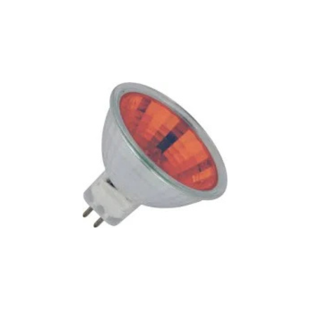 Lampadina alogena dicroica 12v MR16 50w rosso