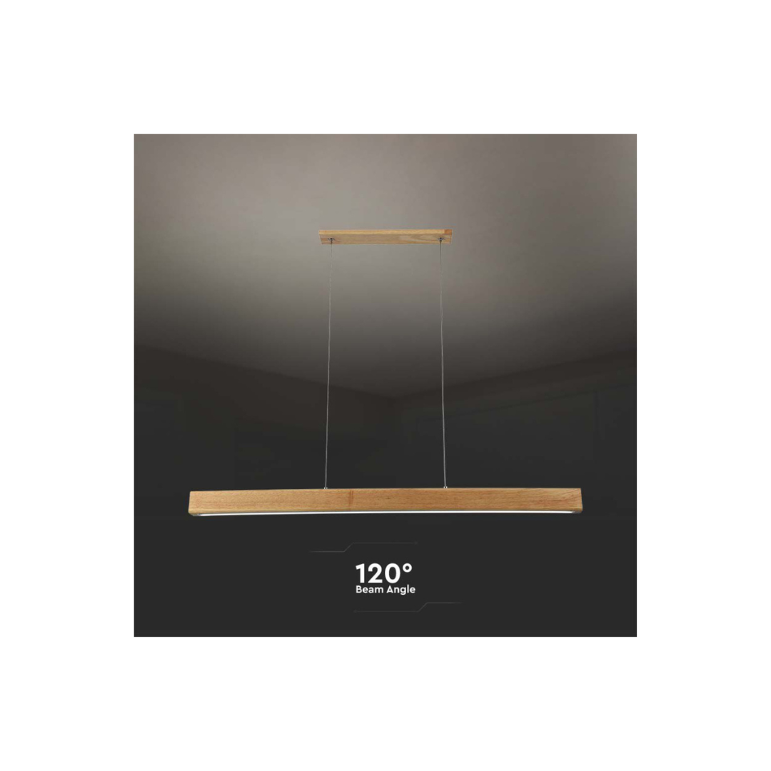 Lampadario LED a Sospensione 12W Colore Legno 4000K vTac 23100