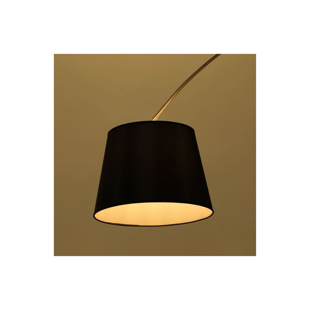Piantana Ricurva con Portalampada E27 Nero h196cm Vtac 8564