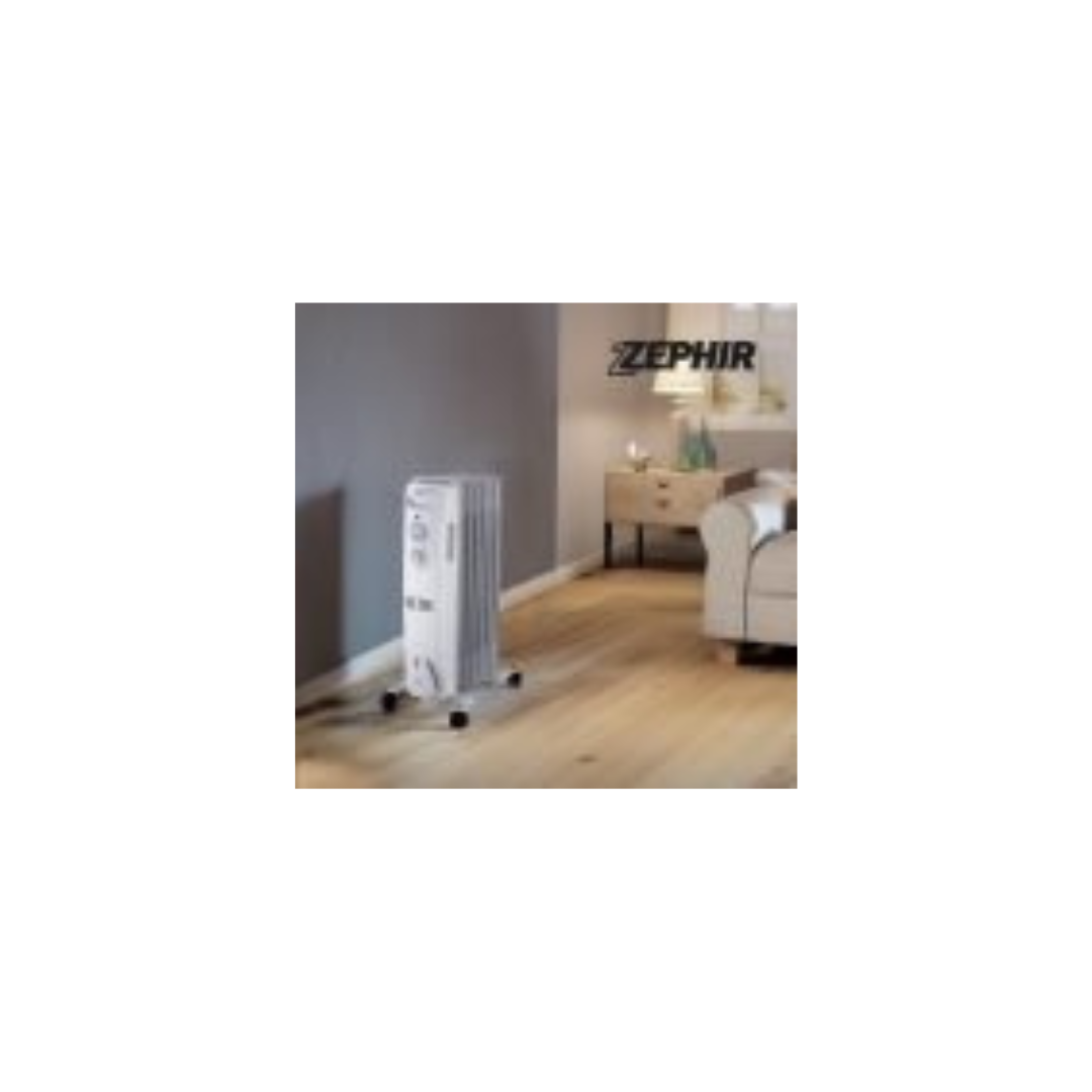 Radiatore ad olio da pavimento 7 elementi bianco ZEPHIR ZRA1516