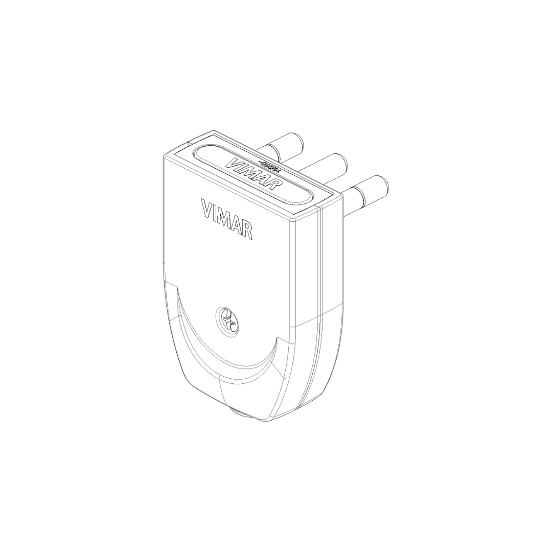 Spina 2P+T16A orientab. S17-SPB17 bianco VIMAR 00204.B