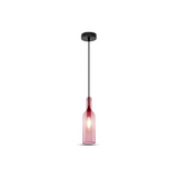 Lampadario LED a Bottiglia in Vetro con Portalampada E14 Colore Rose 3774 vtac