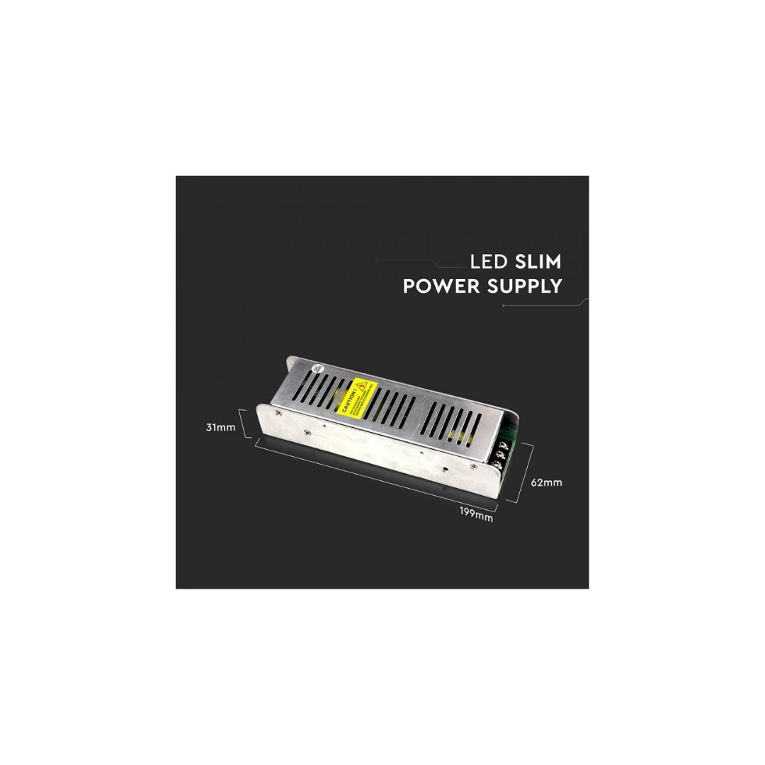 Alimentatore Slim in Metallo 120W 24V 5A VTAC 3262