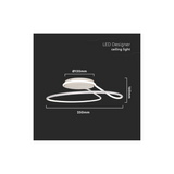 Lampadario LED dal Design Moderno Rotondo 24W in Alluminio Colore Bianco 4000К 6997 Vtac