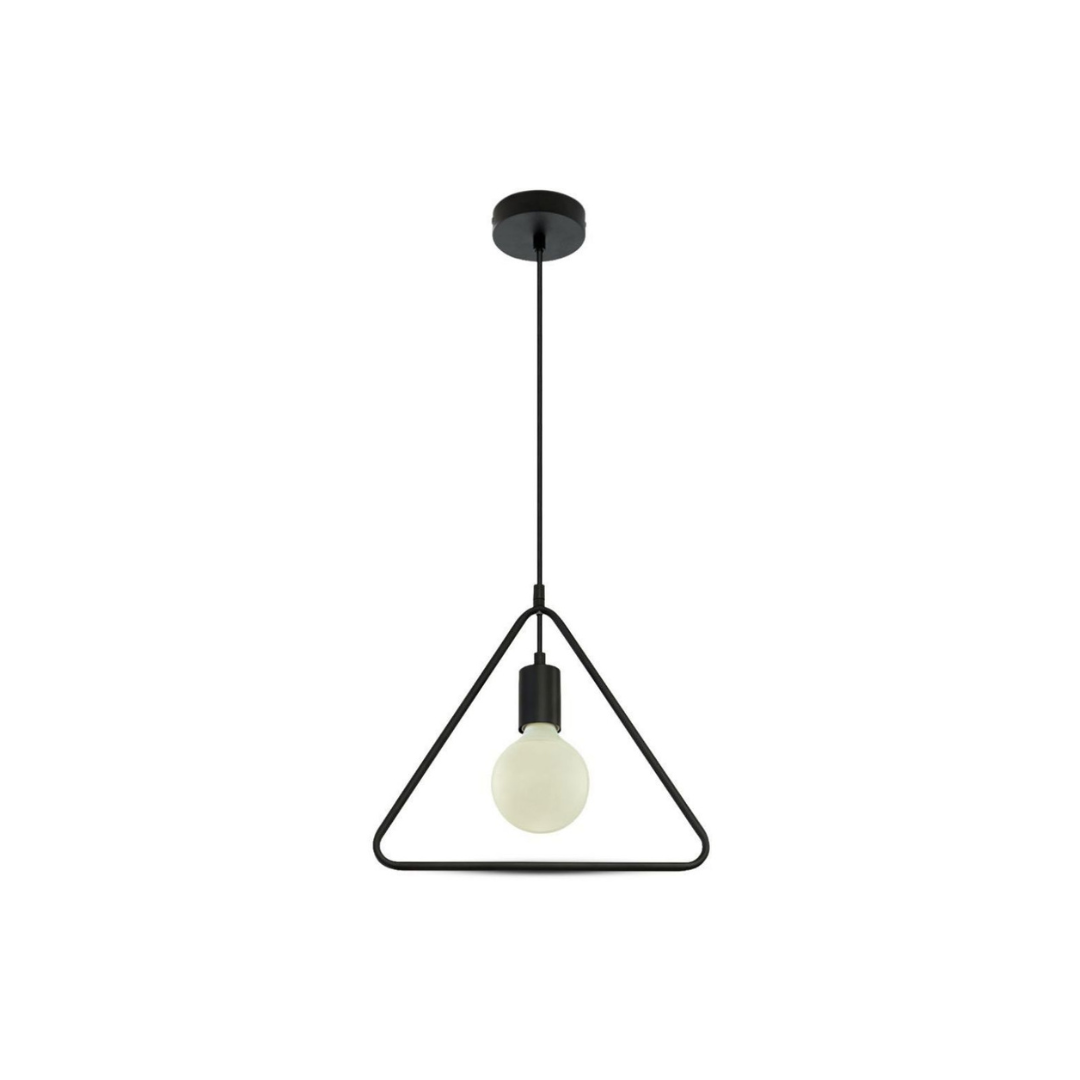 Lampadario LED Triangolare in Metallo Nero 3838 vtac