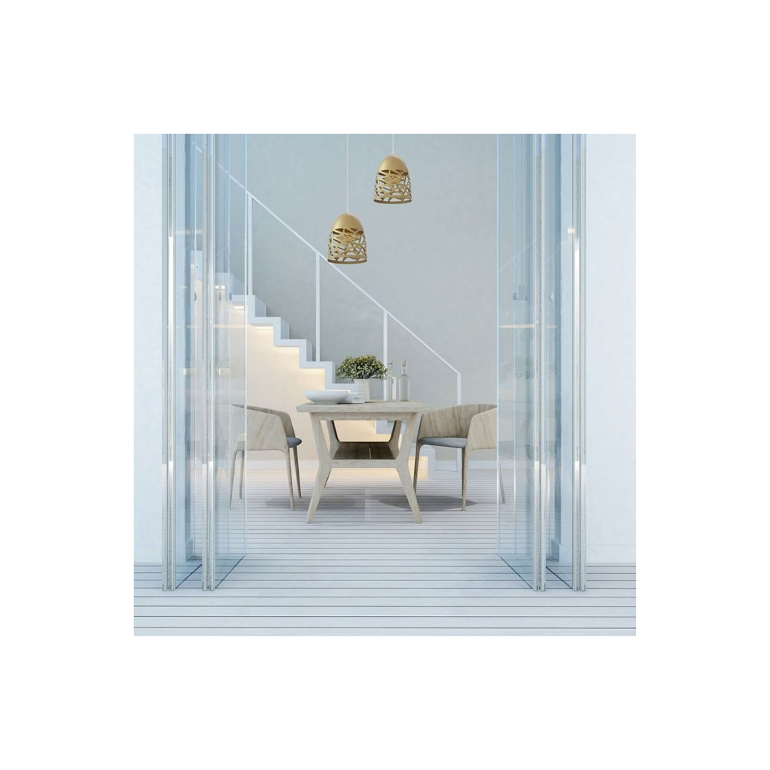 Lampadario LED a Campana in Metallo Satinato Champagne 3821 Vtac