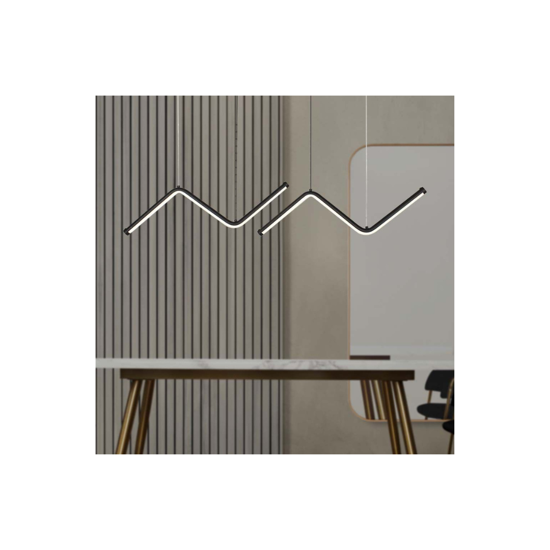 Lampadario LED a Sospensione Vtac  12W nero 4000k Vtac