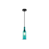 Lampadario LED a Bottiglia in Vetro con Portalampada E14  Blu 3768 vtac