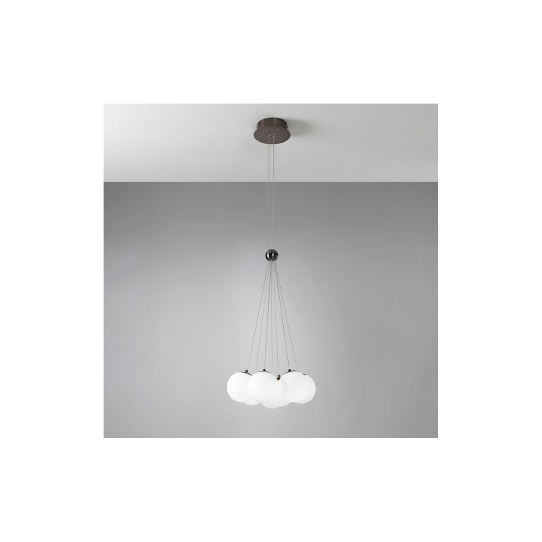Lampada a Sospensione Pearl 7 Luci Bronzo 36W 3000K – Vivida SKU 0099.30.BZ