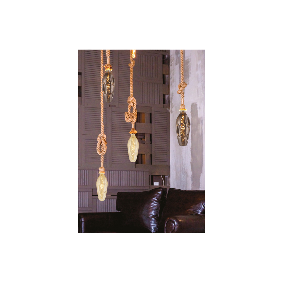 Lampadina LED Daylight Vintage Bottle Bumped Smoky Grey E27 700237.00L – Vetro Fumé Bumped Design