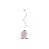 V-TAC Lampadario a Sfera Metallo e Vetro Bianco con Attacco E27 Max 60W Ø25x130cm Cromato