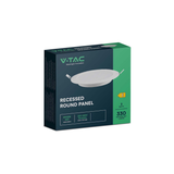 Mini Pannello LED Rotondo V-TAC 3W 3000K Bianco – Foro 77-82 mm Incasso