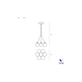 Lampada a Sospensione Pearl 7 Luci Oro Spazzolato 36W 3000K – Vivida SKU 0099.30.OS