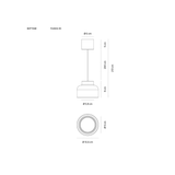 Lampada a Sospensione Bottone Bianca 1x12W GX53 – Vivida SKU PLS002.30.BI