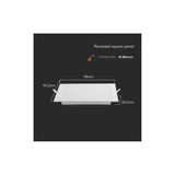 V-TAC Mini Pannello LED 3W da Incasso Quadrato 4000K – Luce Naturale (Cod. 10478)