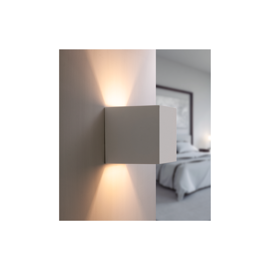 CENTURY Applique in Gesso Cubo 115×115×115 – Attacco G9 – Illuminazione da Interno IP20 | JESSY-AP115