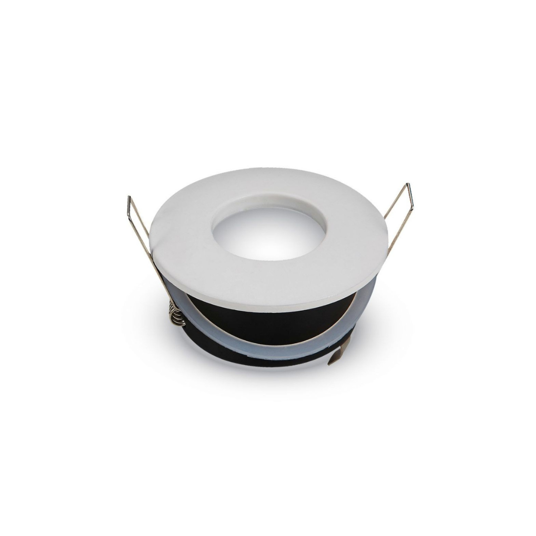 V-TAC Portafaretto LED da Incasso Rotondo per GU10 e GU5.3 (MR16) Bianco IP54 – Per Interni ed Esterni