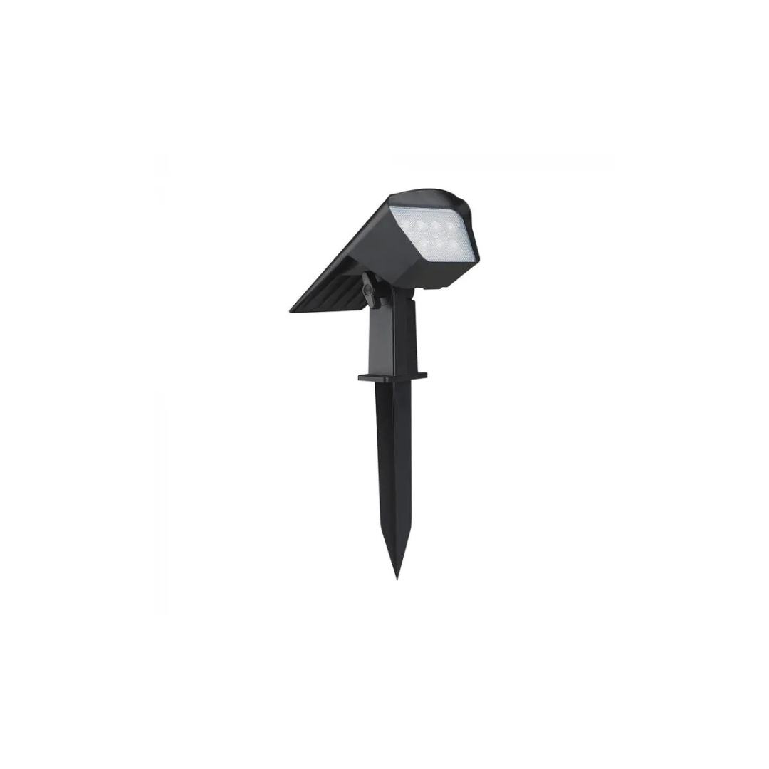 V-TAC Faretto LED da Giardino Solare 1.3W CCT Nero IP65 – Terra/Parete