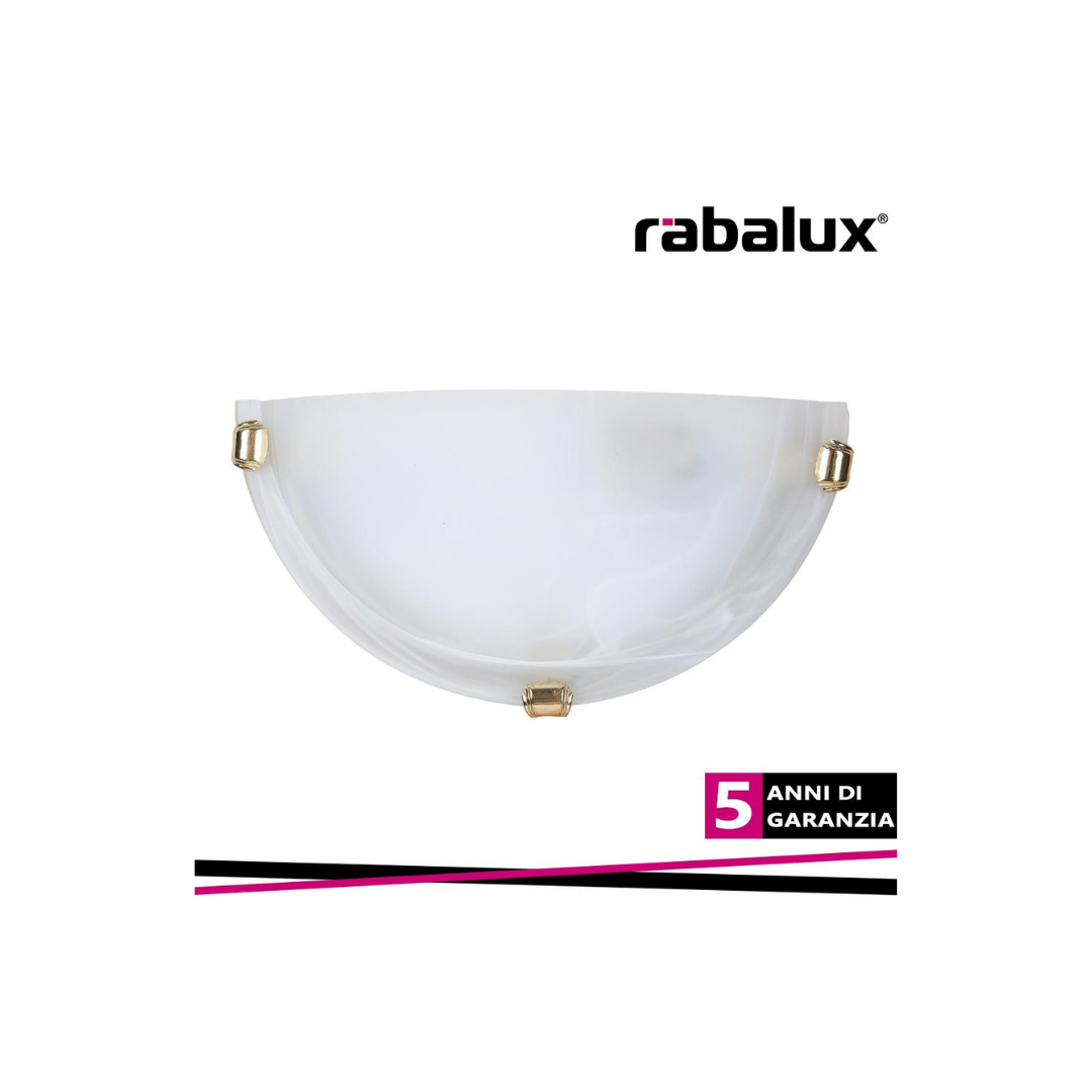 Applique da Parete ALABASTRO Mezzaluna 30 cm E27 Max 60W – Rabalux 3001