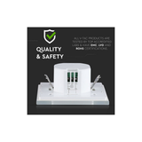 V-TAC Sensore a Microonde VT-8084 180° 300W LED – Regolabile Tempo e Sensibilità, IP20 Bianco