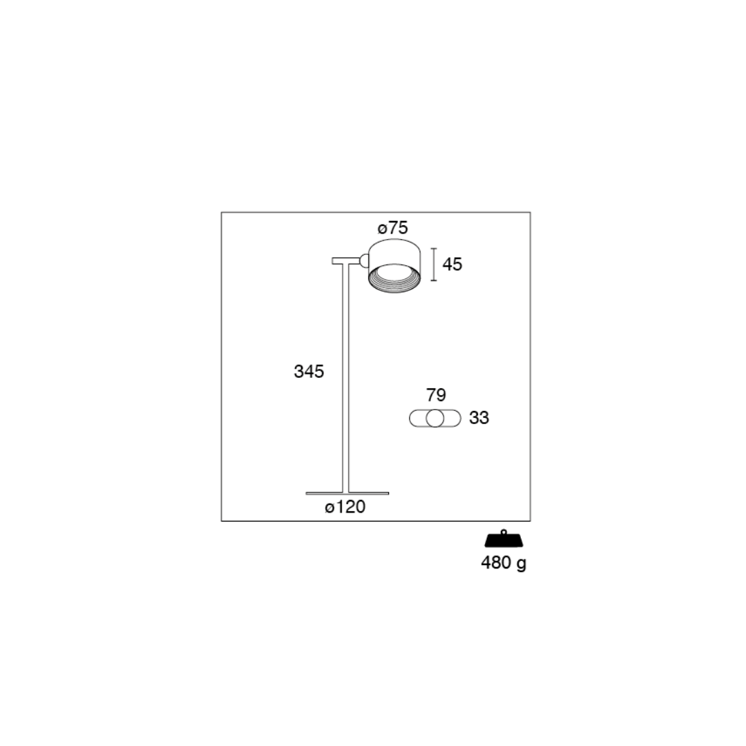Lampada da Tavolo LED Ricaricabile PIXEL Century Italia – PXLNE-013840