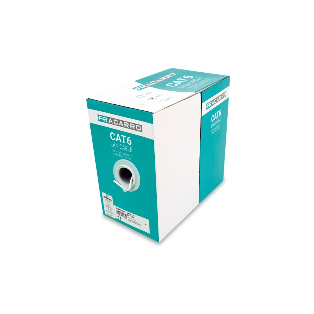 Fracarro 287530 Cavo di Rete CAT 6 U/UTP LSZH da Interno – Matassa 305 Metri