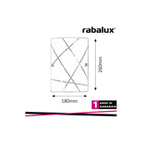 Applique da Parete PHAEDRA 18x26 cm E27 Max 60W Vetro Bianco Decorato – Rabalux 3697