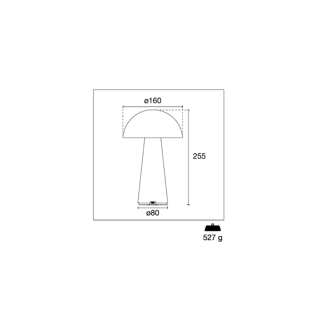Lampada LED da Tavolo Bianco Ghiaccio 1,5W 2700K 100 lm – Century Italia COBIG-152527