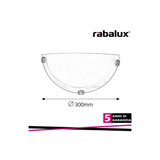 Applique da Parete ALABASTRO Mezzaluna 30 cm E27 Max 60W – Rabalux 3001