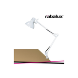 Lampada da Scrivania ARNO con Morsetto H 70 cm E27 Max 60W Bianca – Rabalux 4214