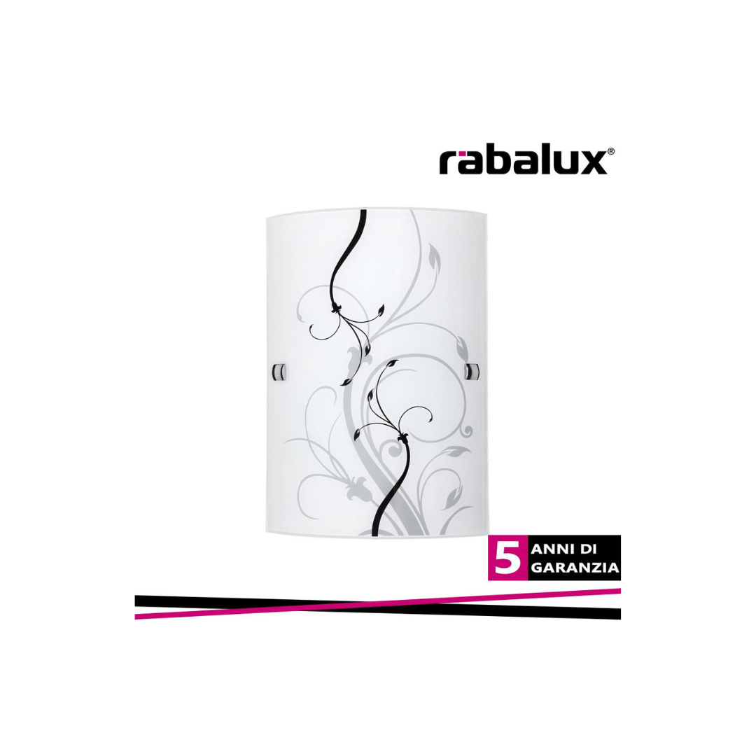 Applique da Parete ELINA 18x26 cm E27 Bianca e Nera – Rabalux 3691